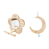 Maxbell Parakeet Wood Swing Versatile Wood Bird Swing Toy for Conures Finches Parrot S