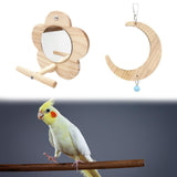 Maxbell Parakeet Wood Swing Versatile Wood Bird Swing Toy for Conures Finches Parrot S