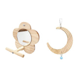 Maxbell Parakeet Wood Swing Versatile Wood Bird Swing Toy for Conures Finches Parrot L