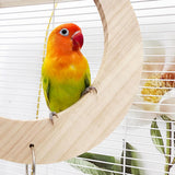Maxbell Parakeet Wood Swing Versatile Wood Bird Swing Toy for Conures Finches Parrot L