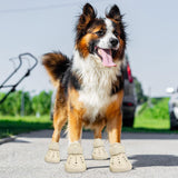 Maxbell 4 Pieces Dog Shoes EVA Anti Slip Dog Boots with Breathable Holes for Outdoor Size 1