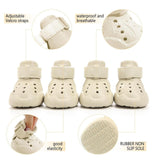 Maxbell 4 Pieces Dog Shoes EVA Anti Slip Dog Boots with Breathable Holes for Outdoor Size 2