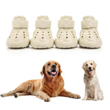 Maxbell 4 Pieces Dog Shoes EVA Anti Slip Dog Boots with Breathable Holes for Outdoor Size 2
