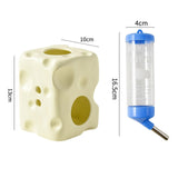 Maxbell Hamster Water Bottle with Ceramic Holder Accessory Smooth Surface Adjustable Beige