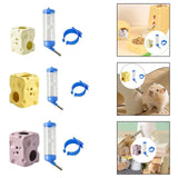 Maxbell Hamster Water Bottle with Ceramic Holder Accessory Smooth Surface Adjustable Beige