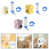 Maxbell Hamster Water Bottle with Ceramic Holder Accessory Smooth Surface Adjustable Beige