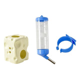Maxbell Hamster Water Bottle with Ceramic Holder Accessory Smooth Surface Adjustable Beige
