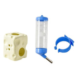 Maxbell Hamster Water Bottle with Ceramic Holder Accessory Smooth Surface Adjustable Beige