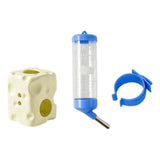 Maxbell Hamster Water Bottle with Ceramic Holder Accessory Smooth Surface Adjustable Beige