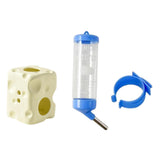 Maxbell Hamster Water Bottle with Ceramic Holder Accessory Smooth Surface Adjustable Beige