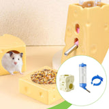 Maxbell Hamster Water Bottle with Ceramic Holder Accessory Smooth Surface Adjustable Beige
