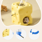 Maxbell Hamster Water Bottle with Ceramic Holder Accessory Smooth Surface Adjustable Yellow