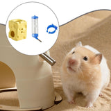 Maxbell Hamster Water Bottle with Ceramic Holder Accessory Smooth Surface Adjustable Yellow
