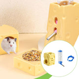 Maxbell Hamster Water Bottle with Ceramic Holder Accessory Smooth Surface Adjustable Yellow