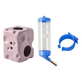 Maxbell Hamster Water Bottle with Ceramic Holder Accessory Smooth Surface Adjustable Purple