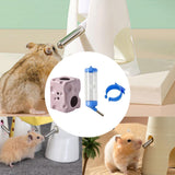 Maxbell Hamster Water Bottle with Ceramic Holder Accessory Smooth Surface Adjustable Purple