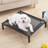 Maxbell Elevated Dog Bed Mesh Portable Pet Cot for Cats for Bedroom Pet Supplies Cat L