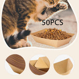 Maxbell 50Pcs Disposable Feeding Bowl Travel Cat Food Bowl for Hamster Kitten