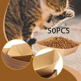 Maxbell 50Pcs Disposable Feeding Bowl Travel Cat Food Bowl for Hamster Kitten