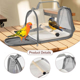 Maxbell Bird Carrier Bag Pet Supplies with Standing Perch for Canary Finches Conures