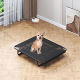 Maxbell Elevated Dog Cat Bed Breathable Elevated Pet Bed for Travel Outdoor Terraces 53cmx50cmx13cm