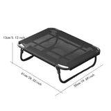 Maxbell Elevated Dog Cat Bed Breathable Elevated Pet Bed for Travel Outdoor Terraces 61cmx50cmx13cm