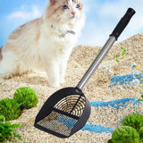 Maxbell Sand Rake Convenient Sand Rake Stainless Steel Easy Cleanup Cat Litter Scoop Black