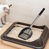 Maxbell Sand Rake Convenient Sand Rake Stainless Steel Easy Cleanup Cat Litter Scoop Black