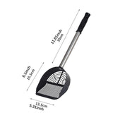 Maxbell Sand Rake Convenient Sand Rake Stainless Steel Easy Cleanup Cat Litter Scoop Black