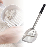 Maxbell Sand Rake Convenient Sand Rake Stainless Steel Easy Cleanup Cat Litter Scoop Silver