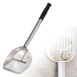 Maxbell Sand Rake Convenient Sand Rake Stainless Steel Easy Cleanup Cat Litter Scoop Silver
