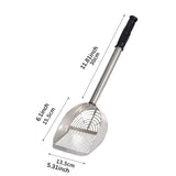 Maxbell Sand Rake Convenient Sand Rake Stainless Steel Easy Cleanup Cat Litter Scoop Silver
