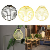Maxbell Iron Lamp Shade Bulb Cover Office Fitting Hotel Home Pendant Light Lampshade Black 14.8x13cm