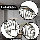 Maxbell Iron Lamp Shade Bulb Cover Office Fitting Hotel Home Pendant Light Lampshade Black 14.8x13cm