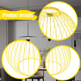 Maxbell Iron Lamp Shade Bulb Cover Office Fitting Hotel Home Pendant Light Lampshade Gold 14.8x13cm
