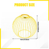 Maxbell Iron Lamp Shade Bulb Cover Office Fitting Hotel Home Pendant Light Lampshade Gold 14.8x13cm