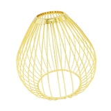 Maxbell Iron Lamp Shade Bulb Cover Office Fitting Hotel Home Pendant Light Lampshade Gold 14x14cm
