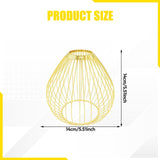 Maxbell Iron Lamp Shade Bulb Cover Office Fitting Hotel Home Pendant Light Lampshade Gold 14x14cm