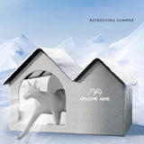 Maxbell Cat Cooling House Versatile Furniture with Ice Packs Condos for Summer Puppy M