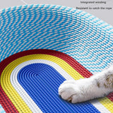 Maxbell Cat Scratcher Pad Pet Supplies Oval Cats Scratch Pad for Hunting Play Indoor 61x40x12cm