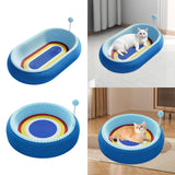 Maxbell Cat Scratcher Pad Pet Supplies Oval Cats Scratch Pad for Hunting Play Indoor 61x40x12cm