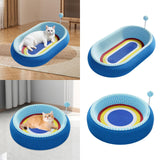 Maxbell Cat Scratcher Pad Pet Supplies Oval Cats Scratch Pad for Hunting Play Indoor 61x40x12cm