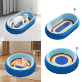 Maxbell Cat Scratcher Pad Pet Supplies Oval Cats Scratch Pad for Hunting Play Indoor 61x40x12cm