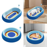 Maxbell Cat Scratcher Pad Pet Supplies Oval Cats Scratch Pad for Hunting Play Indoor 61x40x12cm