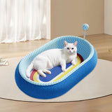 Maxbell Cat Scratcher Pad Pet Supplies Oval Cats Scratch Pad for Hunting Play Indoor 61x40x12cm