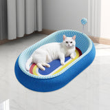 Maxbell Cat Scratcher Pad Pet Supplies Oval Cats Scratch Pad for Hunting Play Indoor 61x40x12cm
