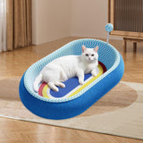Maxbell Cat Scratcher Pad Pet Supplies Oval Cats Scratch Pad for Hunting Play Indoor 61x40x12cm