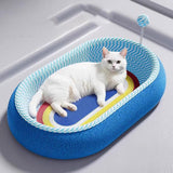 Maxbell Cat Scratcher Pad Pet Supplies Oval Cats Scratch Pad for Hunting Play Indoor 61x40x12cm