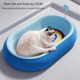Maxbell Cat Scratcher Pad Pet Supplies Oval Cats Scratch Pad for Hunting Play Indoor 61x40x12cm