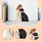 Maxbell Girl Dog Figurine Decoration Art Decorative Sculpture for Desk Office Indoor